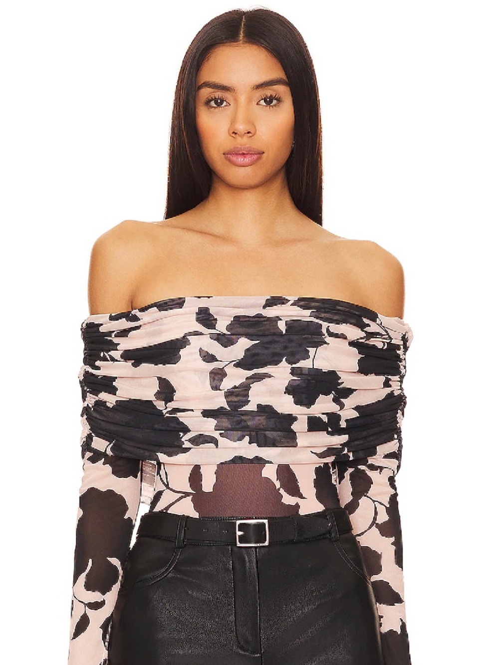 AFRM Maxine Bodysuit | Color: Shadow Floral | Size: S